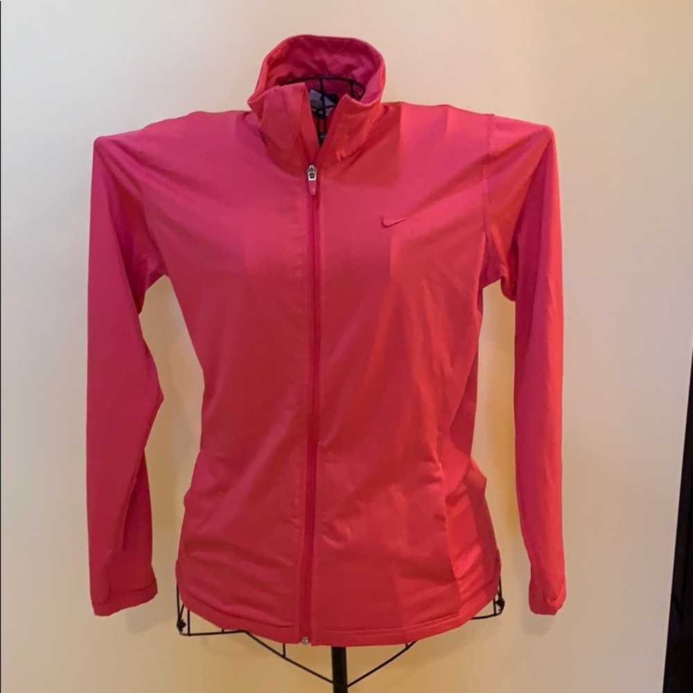 Pink medium Nike dri-fit full zip-up jacket